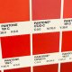 array of red pantone colors